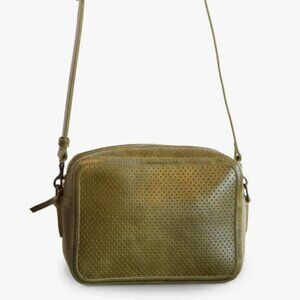 ABLE Olive Green Leather Crossbody Bag